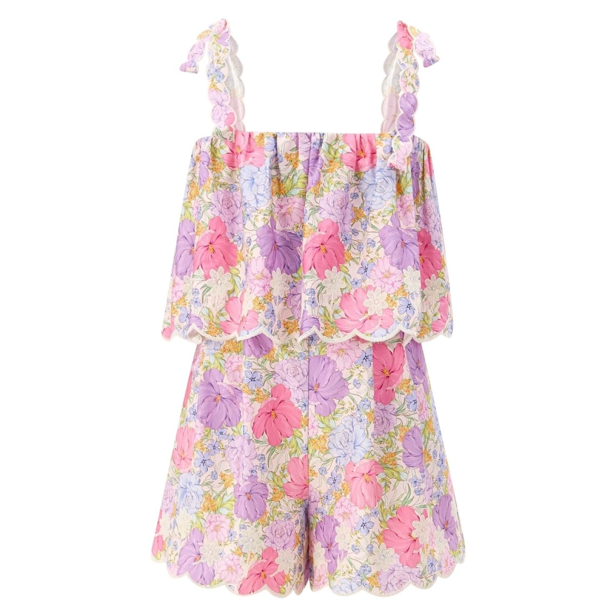 CHARLOTTE EMBROIDERED ROMPER - ROMPERS