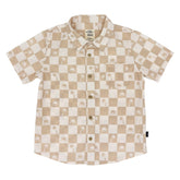 CHECKED OUT BUTTON DOWN TOP (PREORDER) - FEATHER 4 ARROW