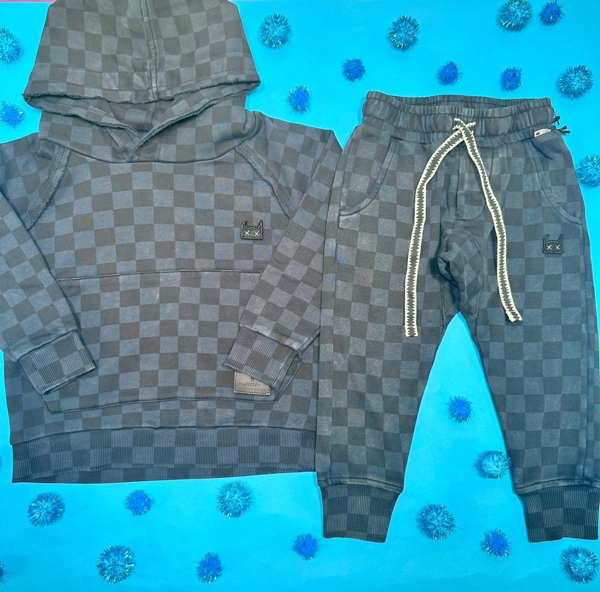 CHECKERED RACEME HOODIE - MUNSTER KIDS