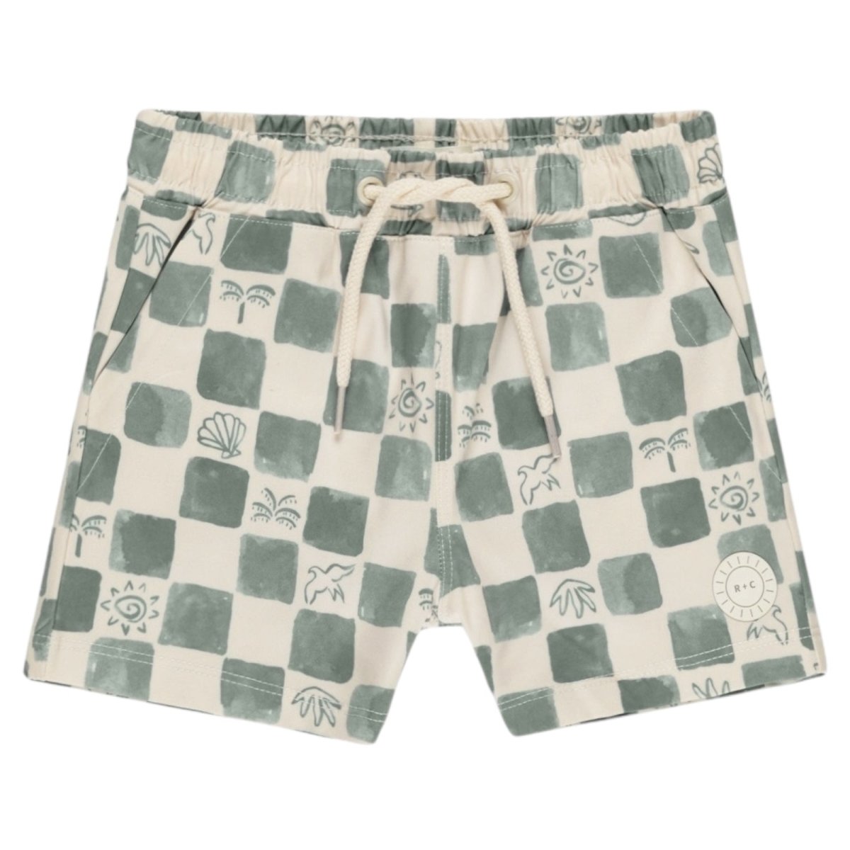 COASTAL CHECK SWIM TRUNKS - SWIM TRUNKS