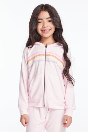 COZY KNIT STRIPE ZIP UP HOODIE (PREORDER) - CHASER KIDS