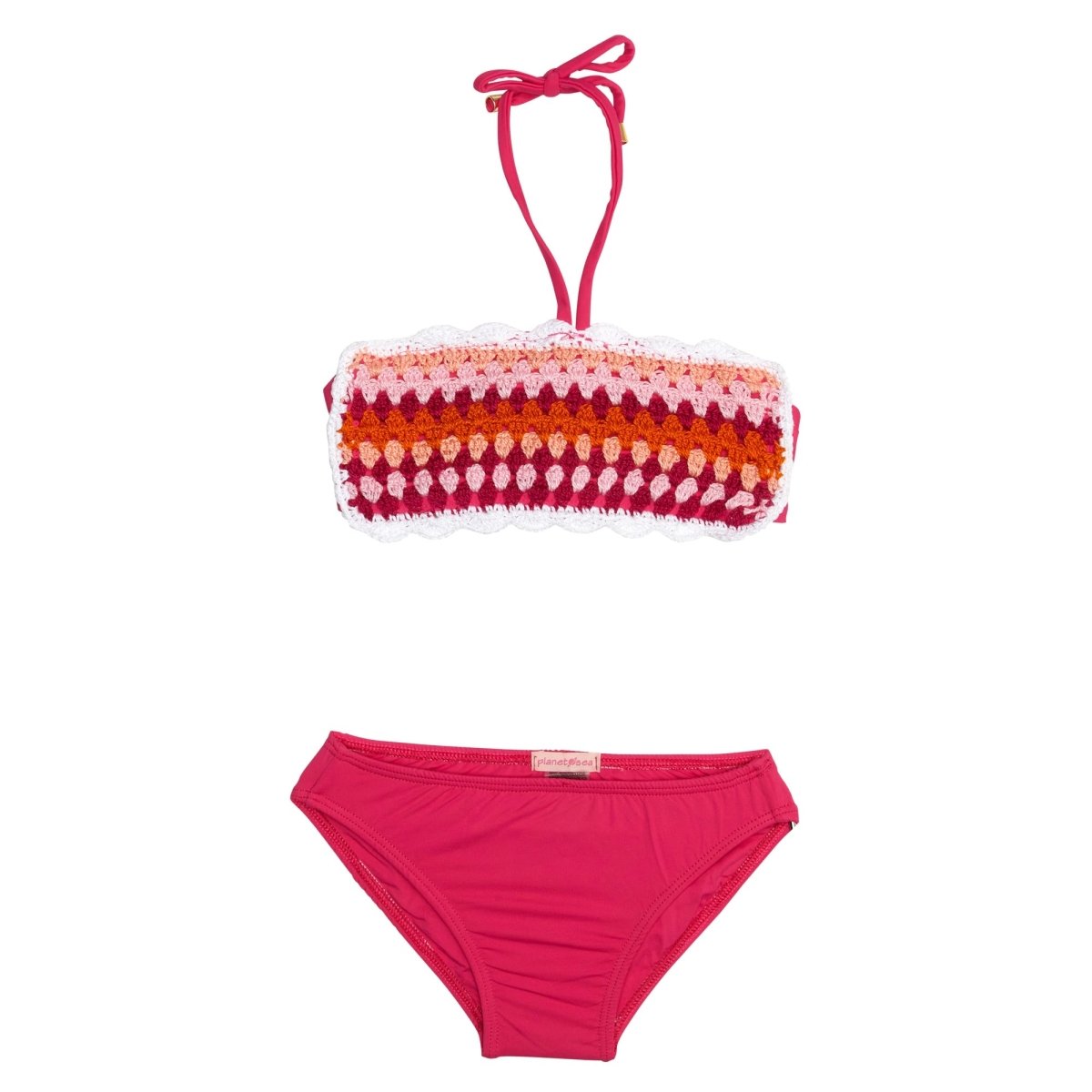 CROCHET BANDEAU TWO PIECE BIKINI - TWO PIECE BIKINI