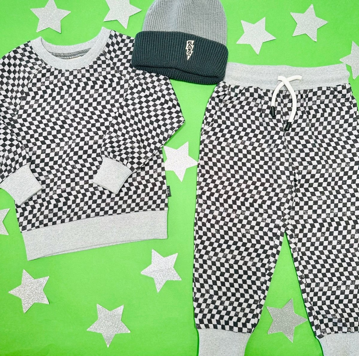 CRUZ CHECKERED SWEATPANTS - FEATHER 4 ARROW