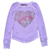 CRYSTAL HEART LONG SLEEVE THERMAL TOP - SPARKLE BY STOOPHER