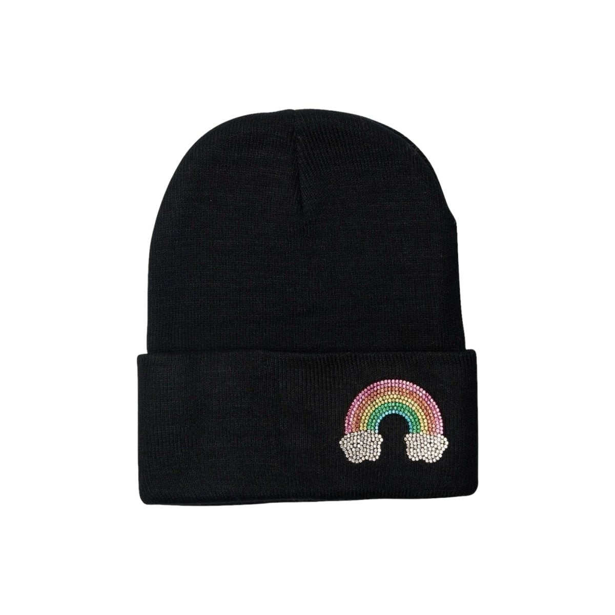 CRYSTAL RAINBOW PATCH BEANIE (PREORDER) - MALIBU SUGAR