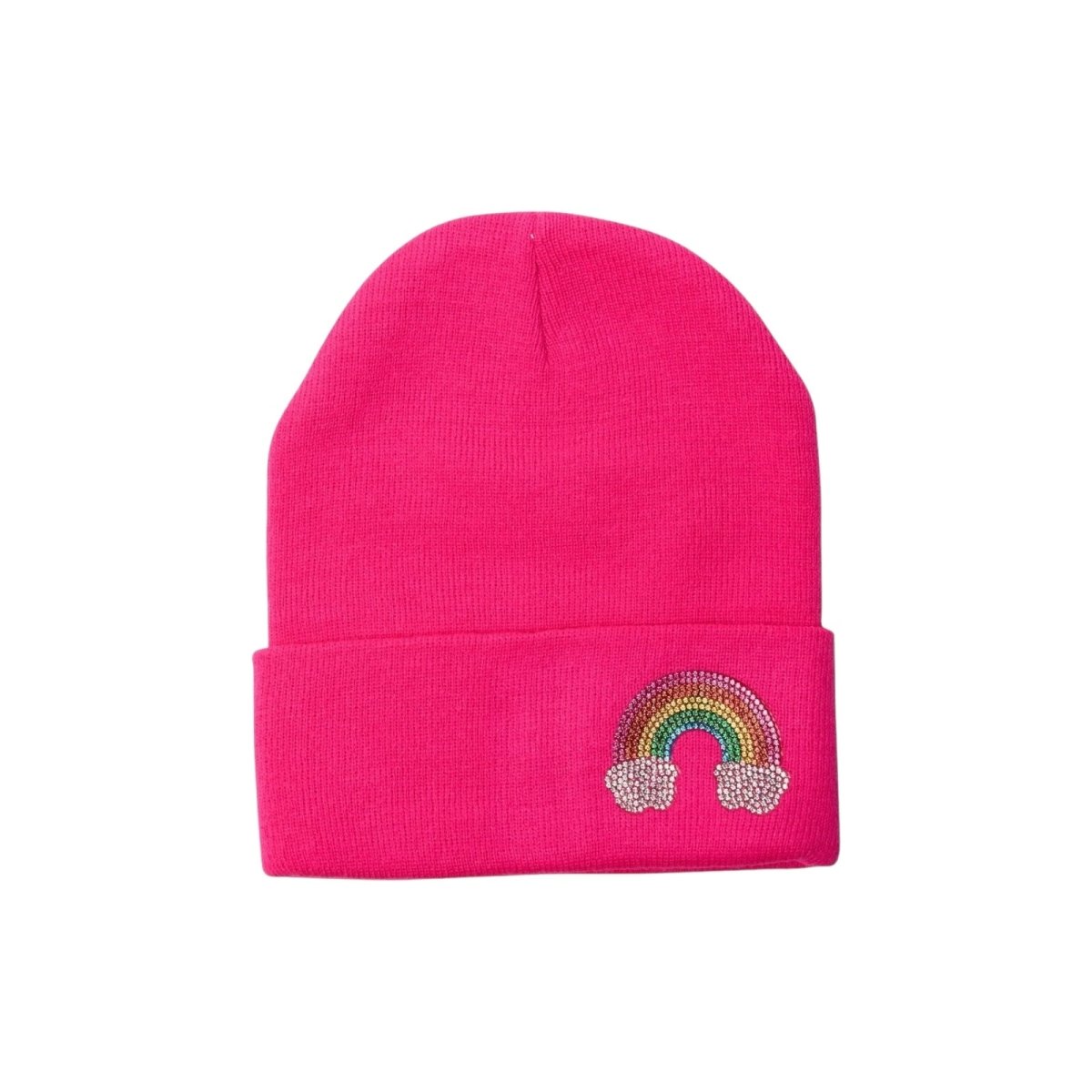 CRYSTAL RAINBOW PATCH BEANIE (PREORDER) - MALIBU SUGAR