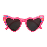 CRYSTAL STONES HEART SUNGLASSES - BARI LYNN