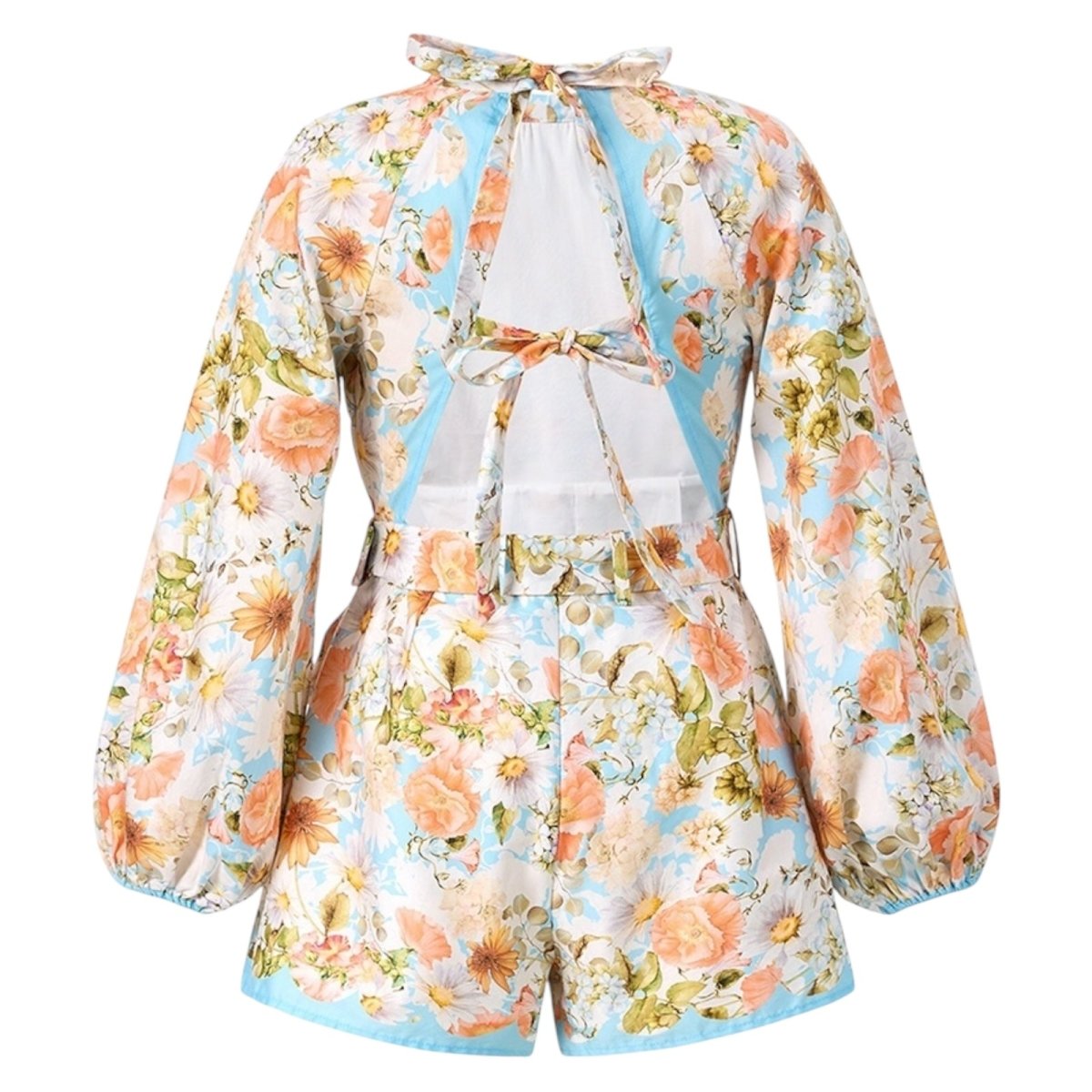 DAPHNE FLORAL OPEN BACK ROMPER (PREORDER) - MARLO