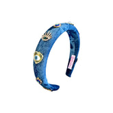 DENIM HEART EYES HEADBAND (PREORDER) - BARI LYNN