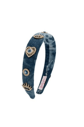 DENIM HEART EYES HEADBAND (PREORDER) - BARI LYNN