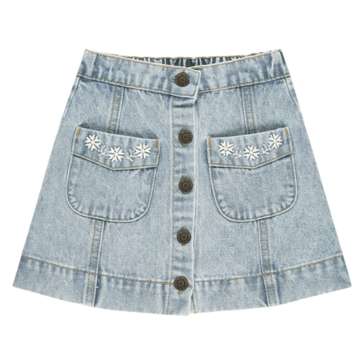 DENVER DENIM MINI SKIRT - RYLEE + CRU