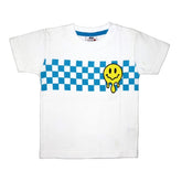 DRIP SMILEY CHECKERED TSHIRT (PREORDER) - MISH MISH