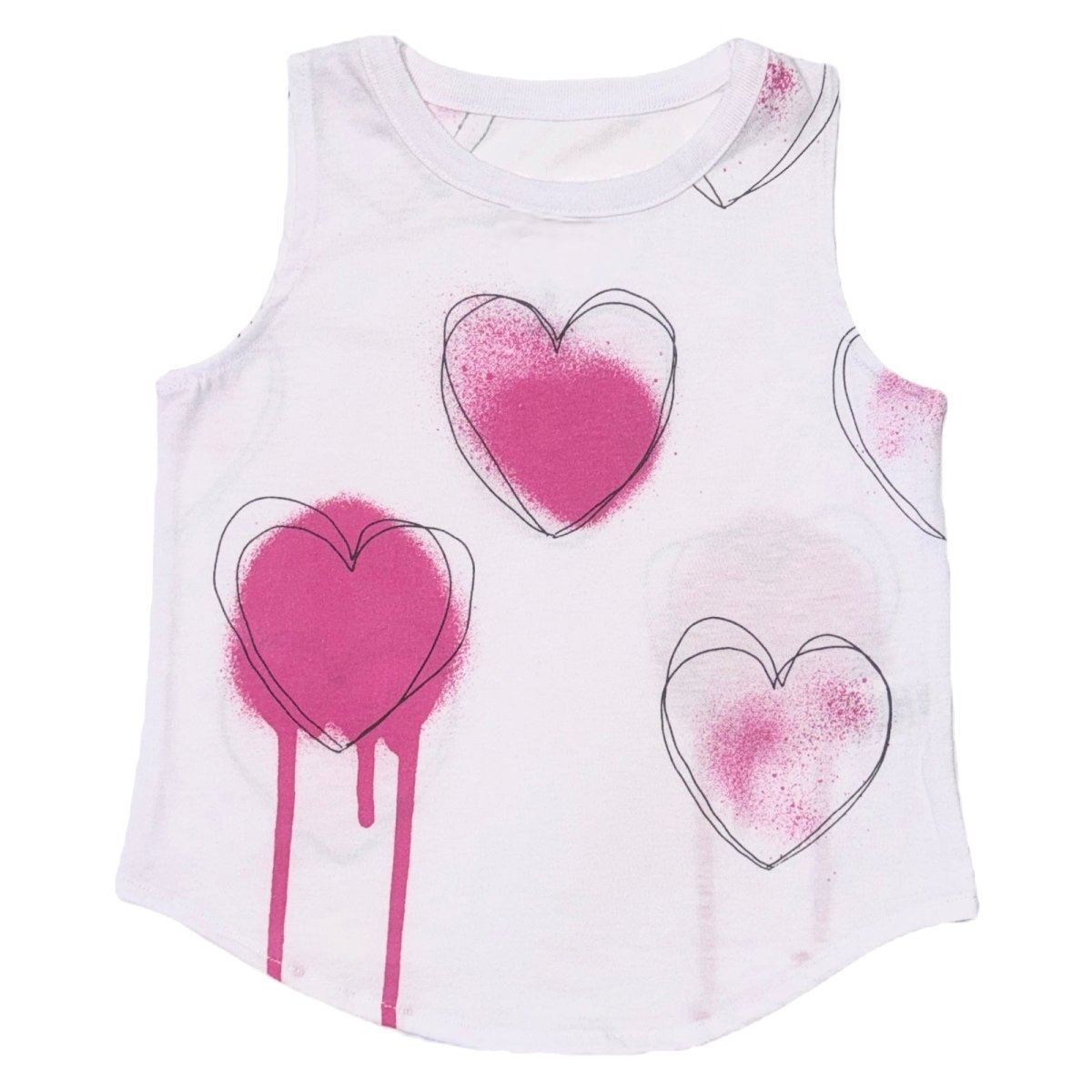 DRIPPING HEARTS TANK TOP - TANK TOPS