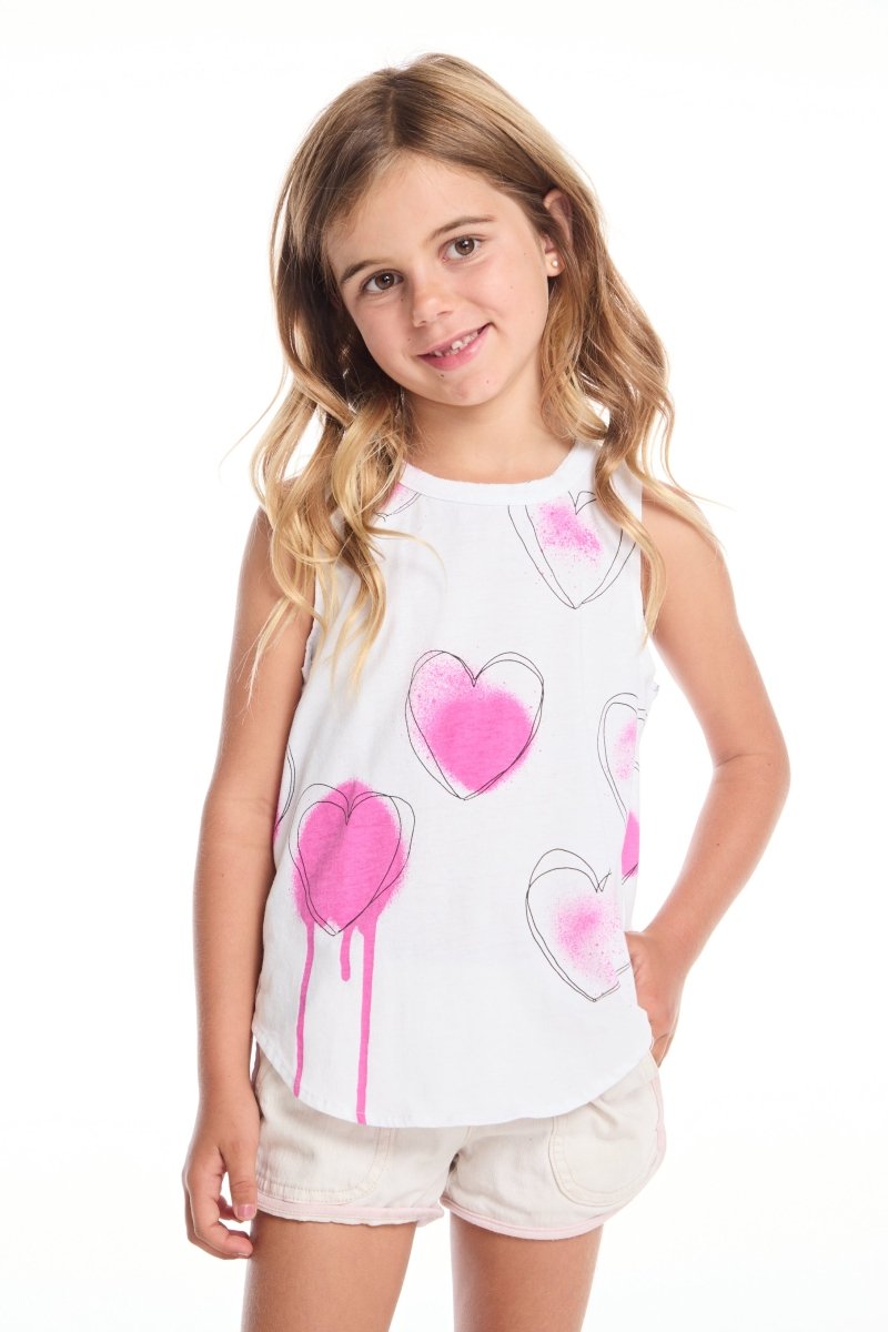 DRIPPING HEARTS TANK TOP - CHASER KIDS