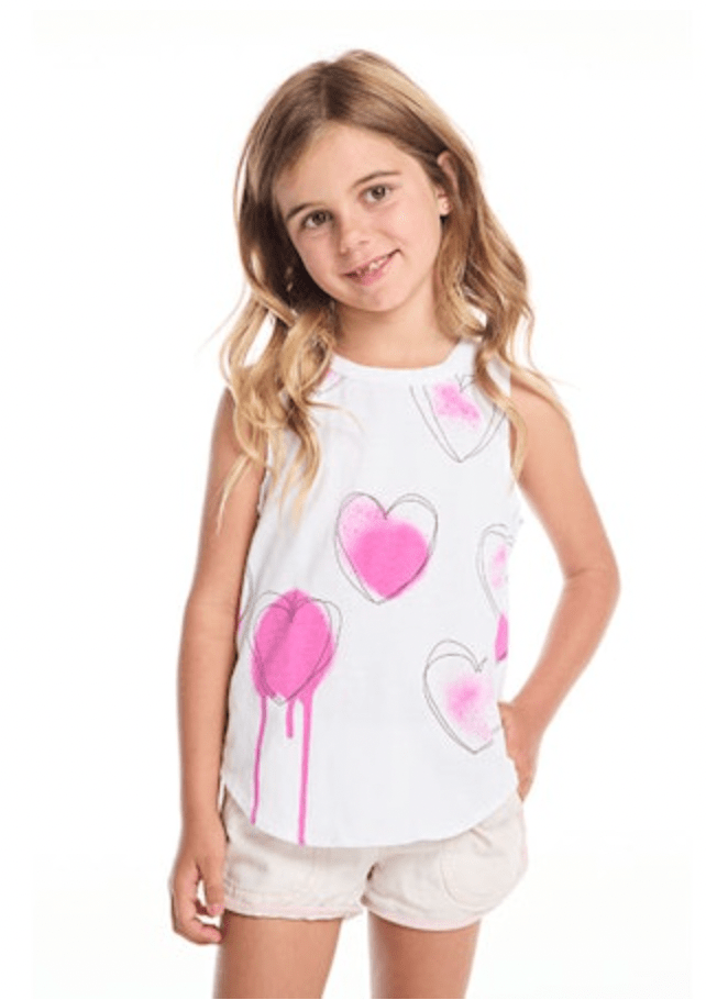 DRIPPING HEARTS TANK TOP (PREORDER) - CHASER KIDS