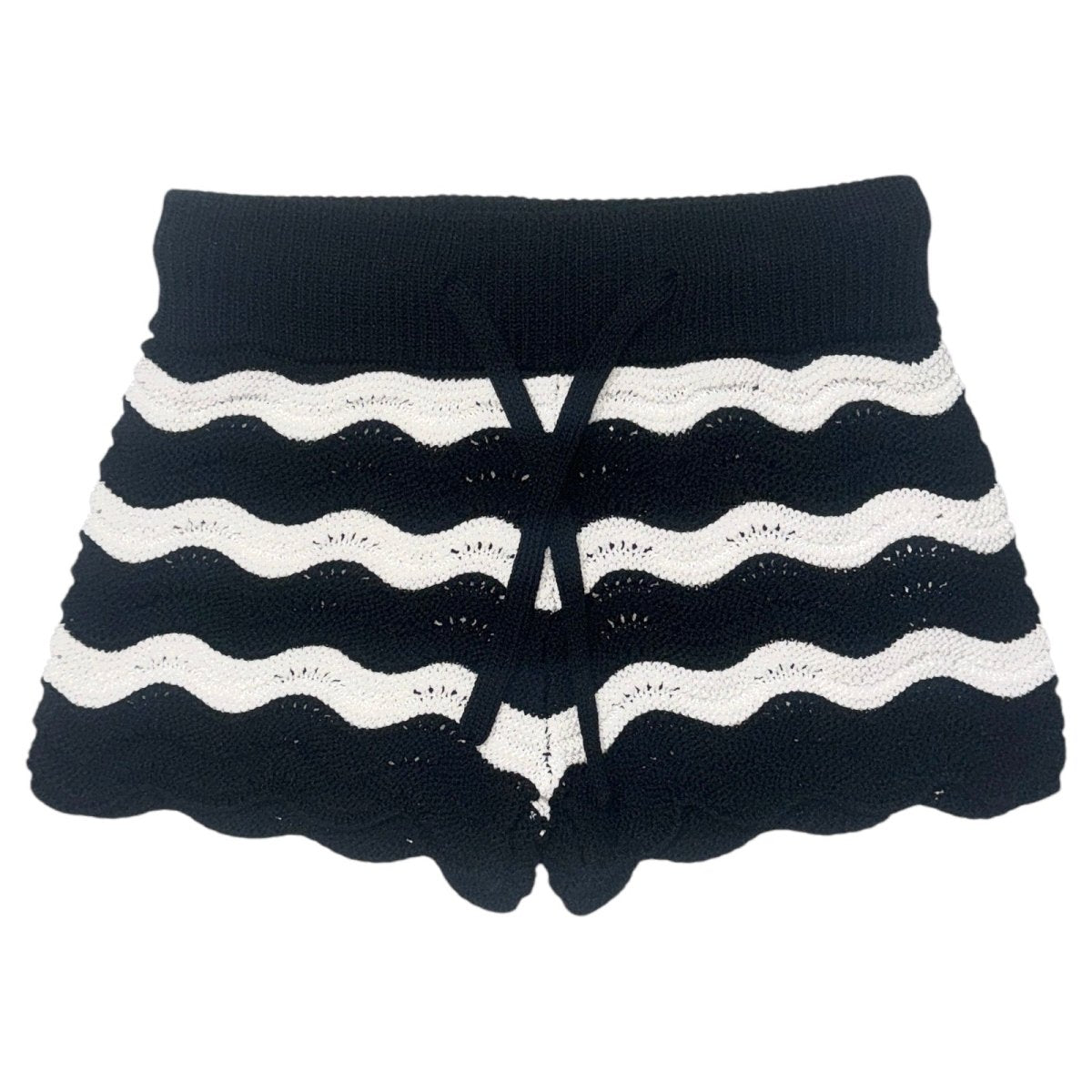 ELIORA CROCHET ZIGZAG SHORTS - SHORTS