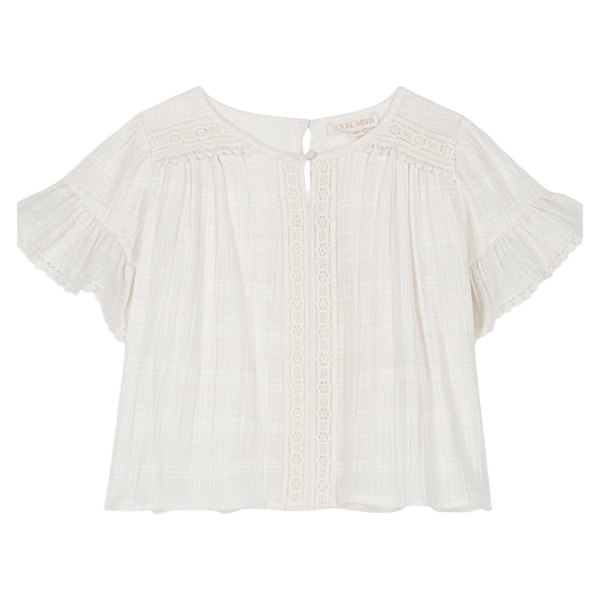 FELIZA LACE TRIM TOP - SHORT SLEEVE TOPS