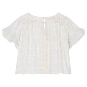 FELIZA LACE TRIM TOP (PREORDER) - SHORT SLEEVE TOPS