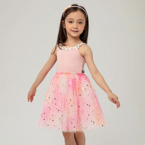 FLOWER LACE SHIMMERY STARS TUTU DRESS - DRESSES