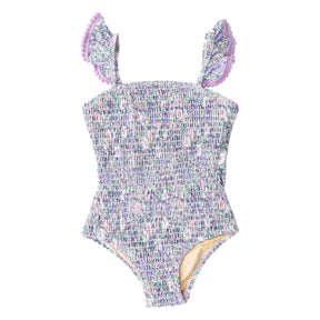 FLOWER POWER SMOCKED ONE PIECE SWIMSUIT (PREORDER) - ONE PIECE SWIMSUIT