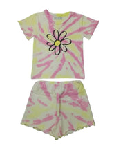 FLOWER TIE DYE TSHIRT AND SHORTS SET (PREORDER) - MISH MISH