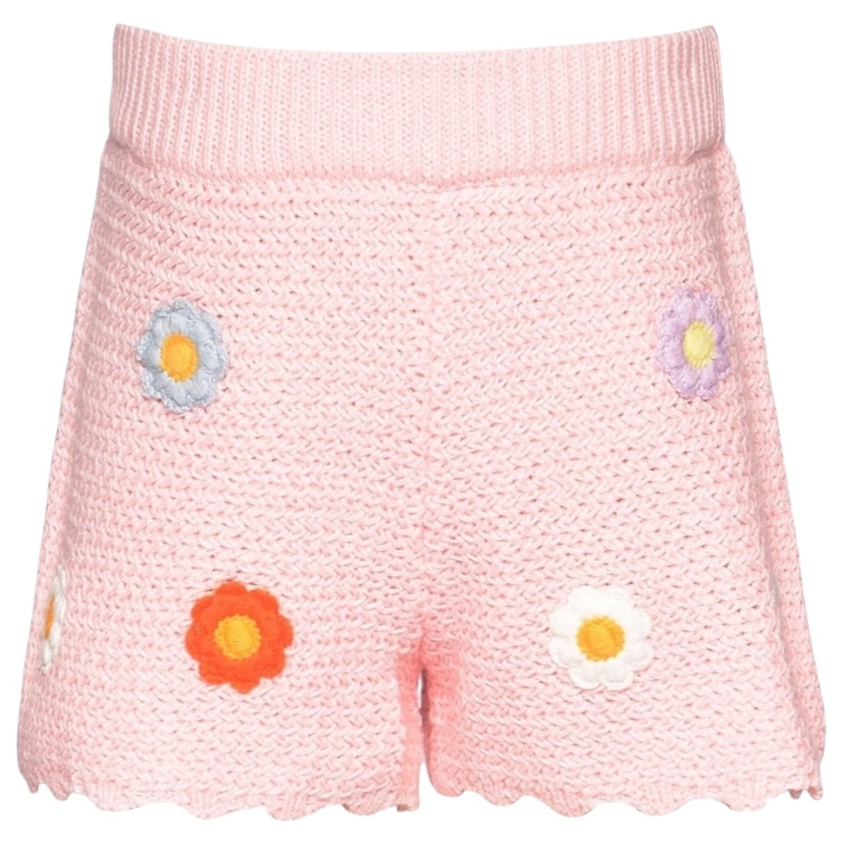 FLOWER TRIM CROCHET SHORTS (PREORDER) - SARA SARA