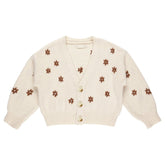 FLOWERS CROPPED BOXY CARDIGAN - RYLEE + CRU