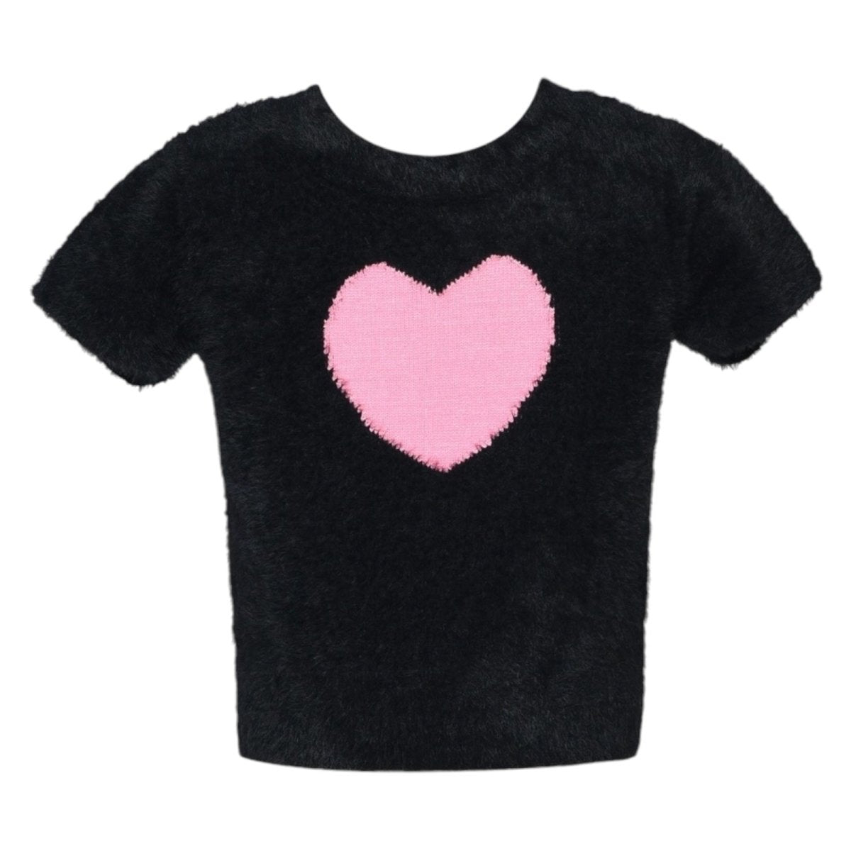 FUZZY HEART SWEATER (PREORDER) - SARA SARA