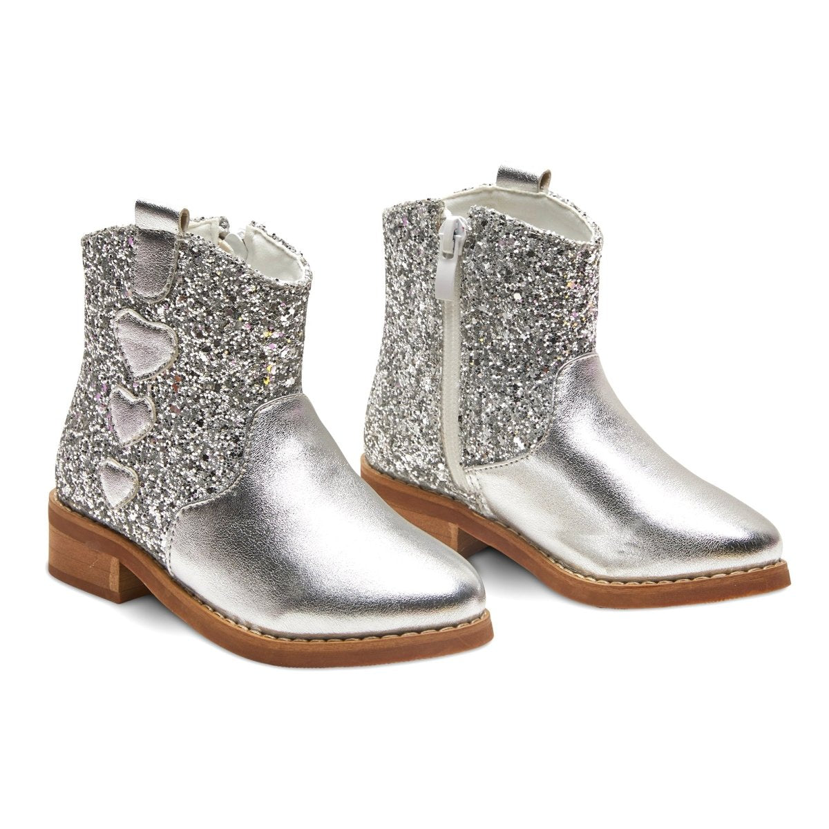 GEORGIA GLITTER HEART BOOTS - MINI DREAMERS