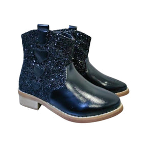 GEORGIA GLITTER HEART BOOTS (PREORDER) - MINI DREAMERS