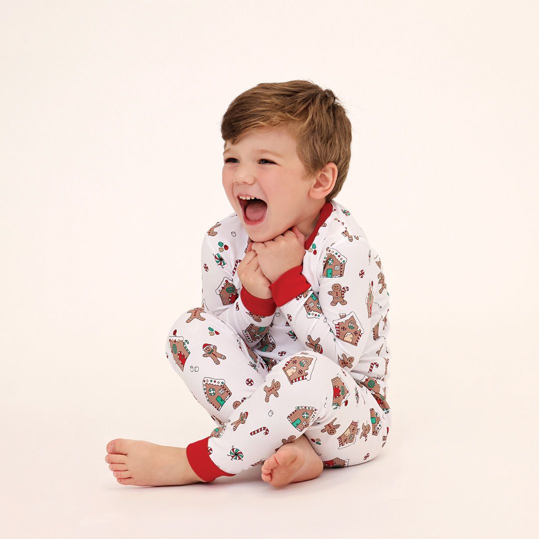 GINGERBREAD WORLD TWO PIECE PJS (UNISEX) (PREORDER) - NOOMIE