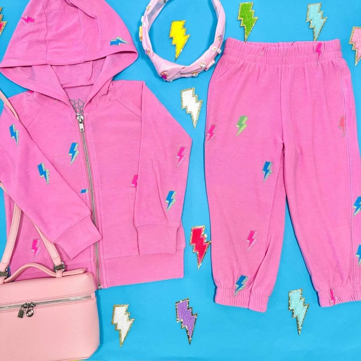 GLITTER BOLTS SWEATPANTS - CHASER KIDS