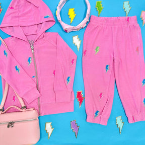 GLITTER BOLTS SWEATPANTS - CHASER KIDS