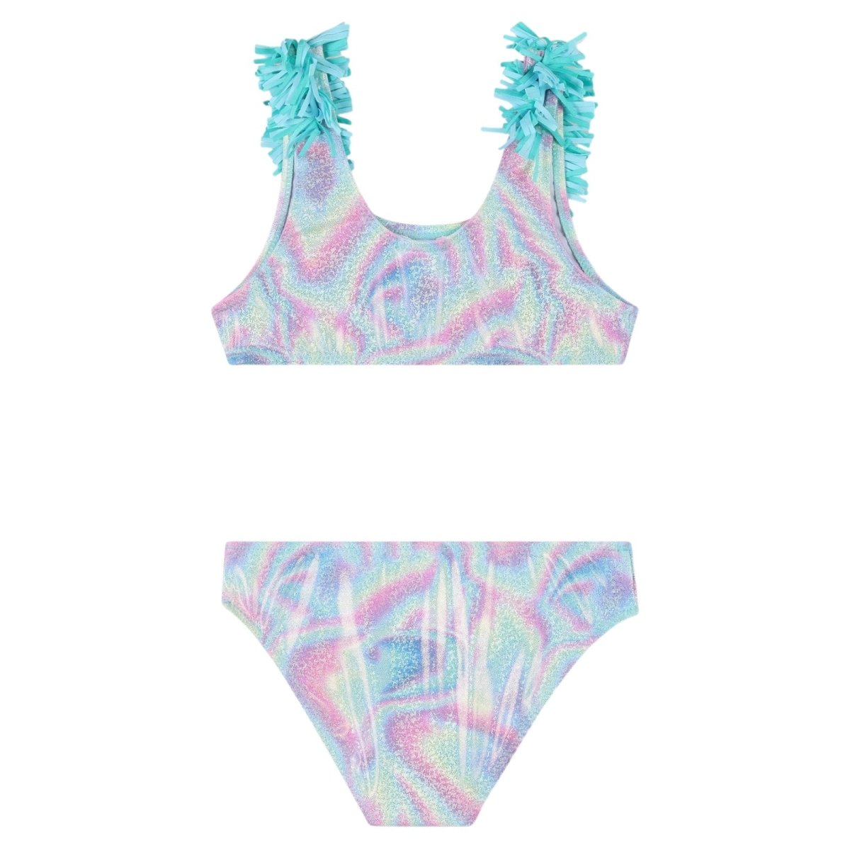 GLITTER TWO PIECE BIKINI W/ FRINGE STRAPS (PREORDER) - BILLIEBLUSH