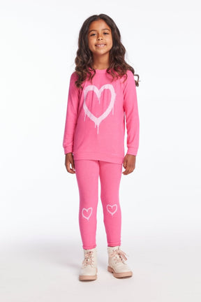 GRAFFITI HEART LEGGINGS (PREORDER) - CHASER KIDS