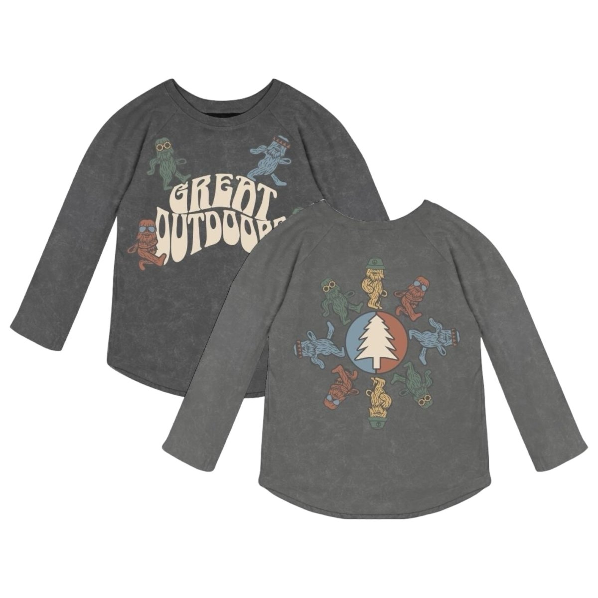 GREAT OUTDOORS BEAR LONG SLEEVE RAGLAN TSHIRT (PREORDER) (Copy) - TINY WHALES