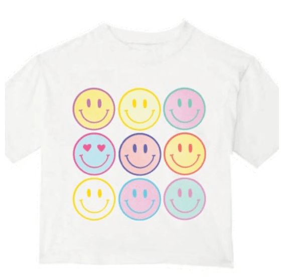 HAPPY FACES CROP TSHIRT (PREORDER) - PRINCE PETER