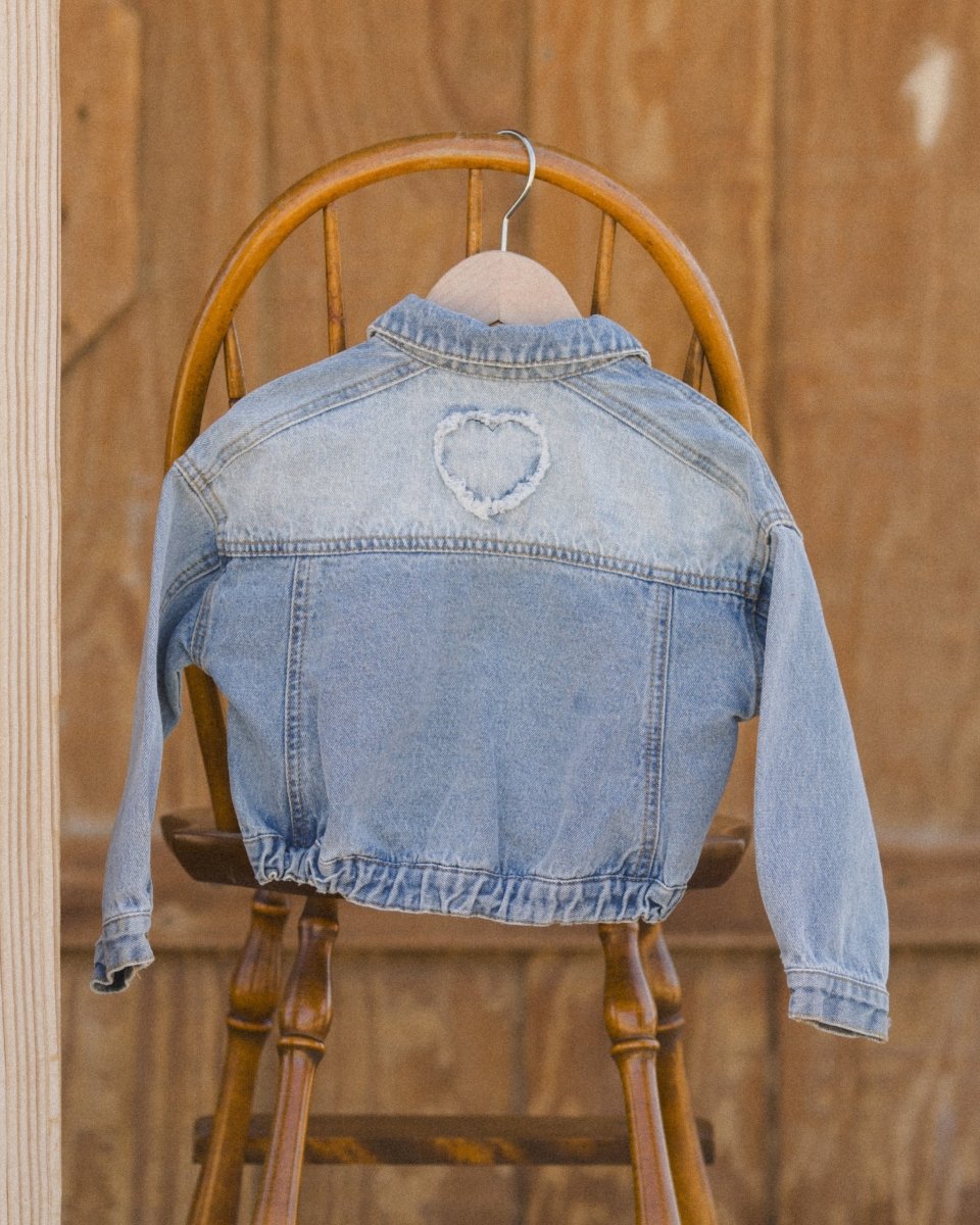 HEART DENIM JACKET - RYLEE + CRU