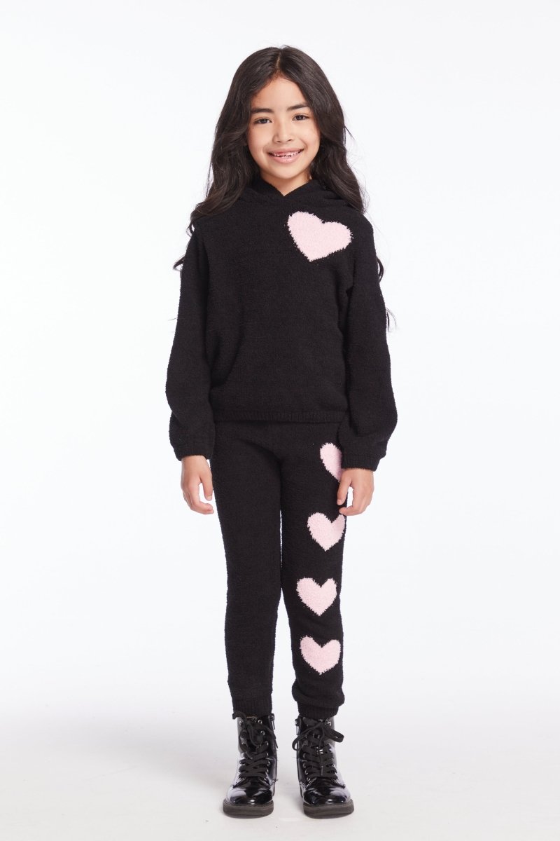 HEART FUZZY FLEECE HOODIE (PREORDER) - CHASER KIDS