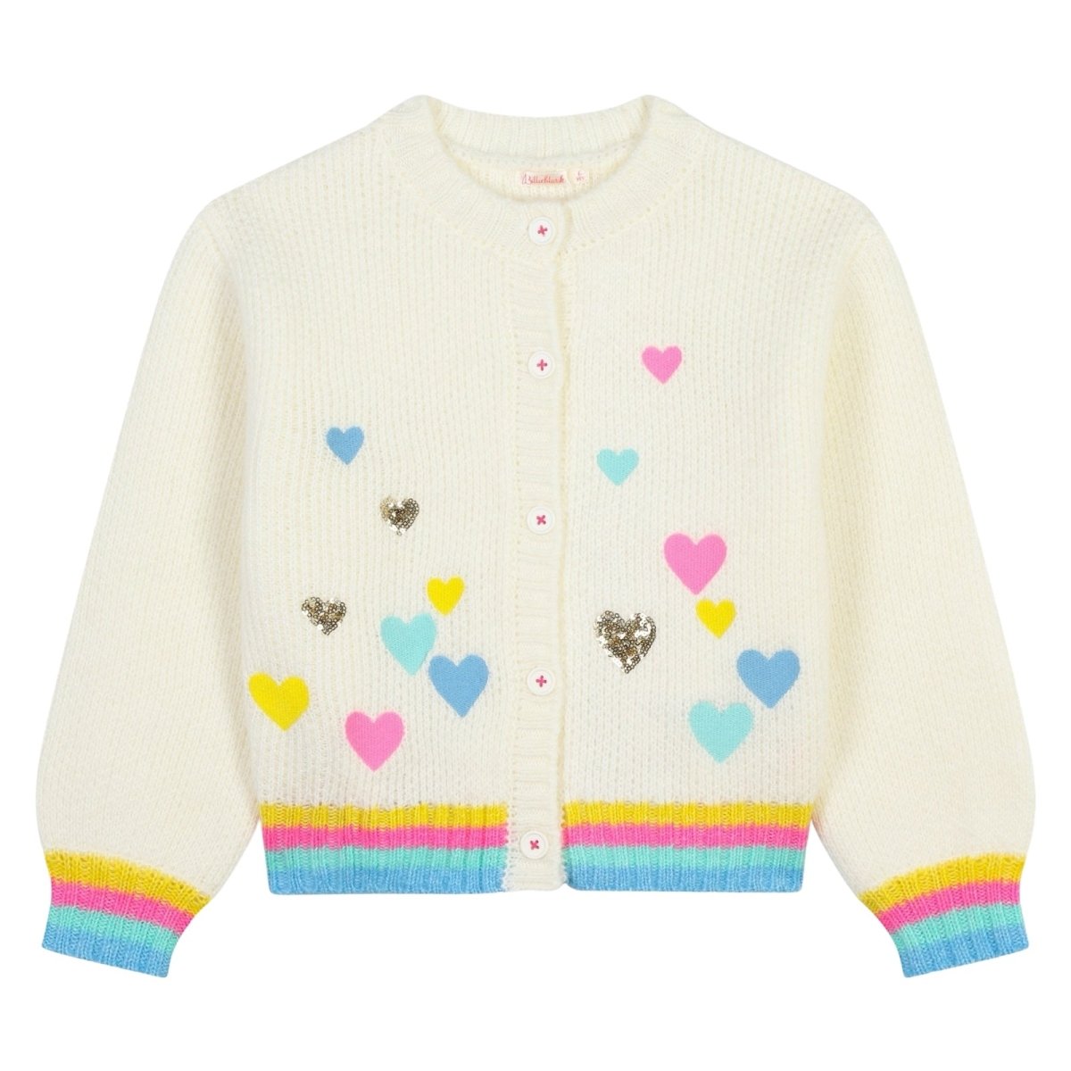 HEART KNIT CARDIGAN (PREORDER) - BILLIEBLUSH