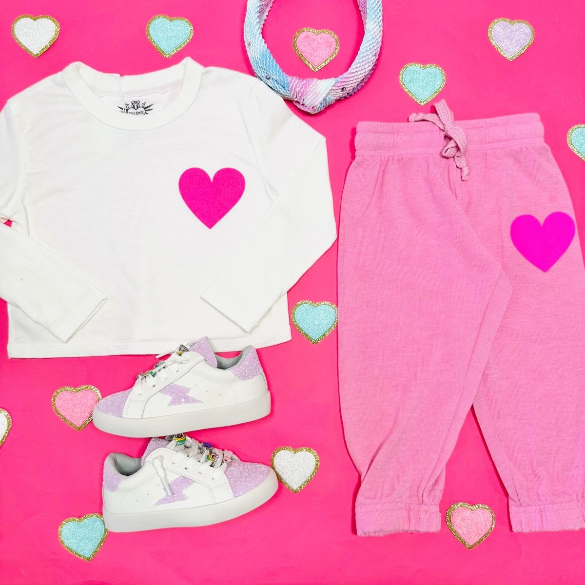 HEART SWEATPANTS - T2LOVE