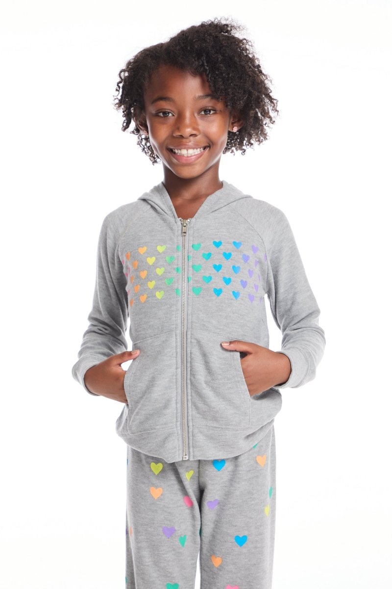 HEART ZIP UP HOODIE (PREORDER) - CHASER KIDS