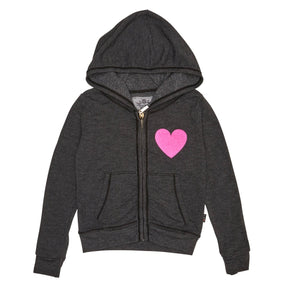 HEART ZIP UP HOODIE - T2LOVE