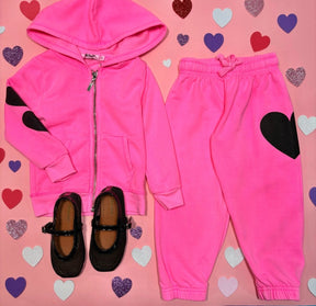 HEART ZIP UP HOODIE - T2LOVE