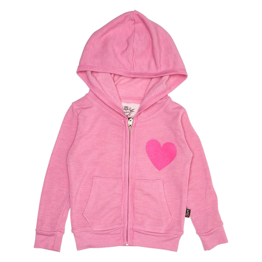 Heart Zip Up Hoodie by T2Love Mini Dreamers