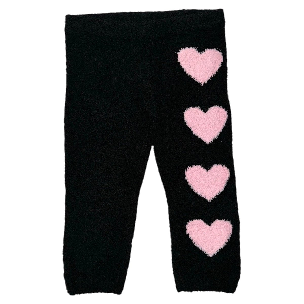 HEARTS FUZZY FLEECE LEGGINGS - LEGGINGS