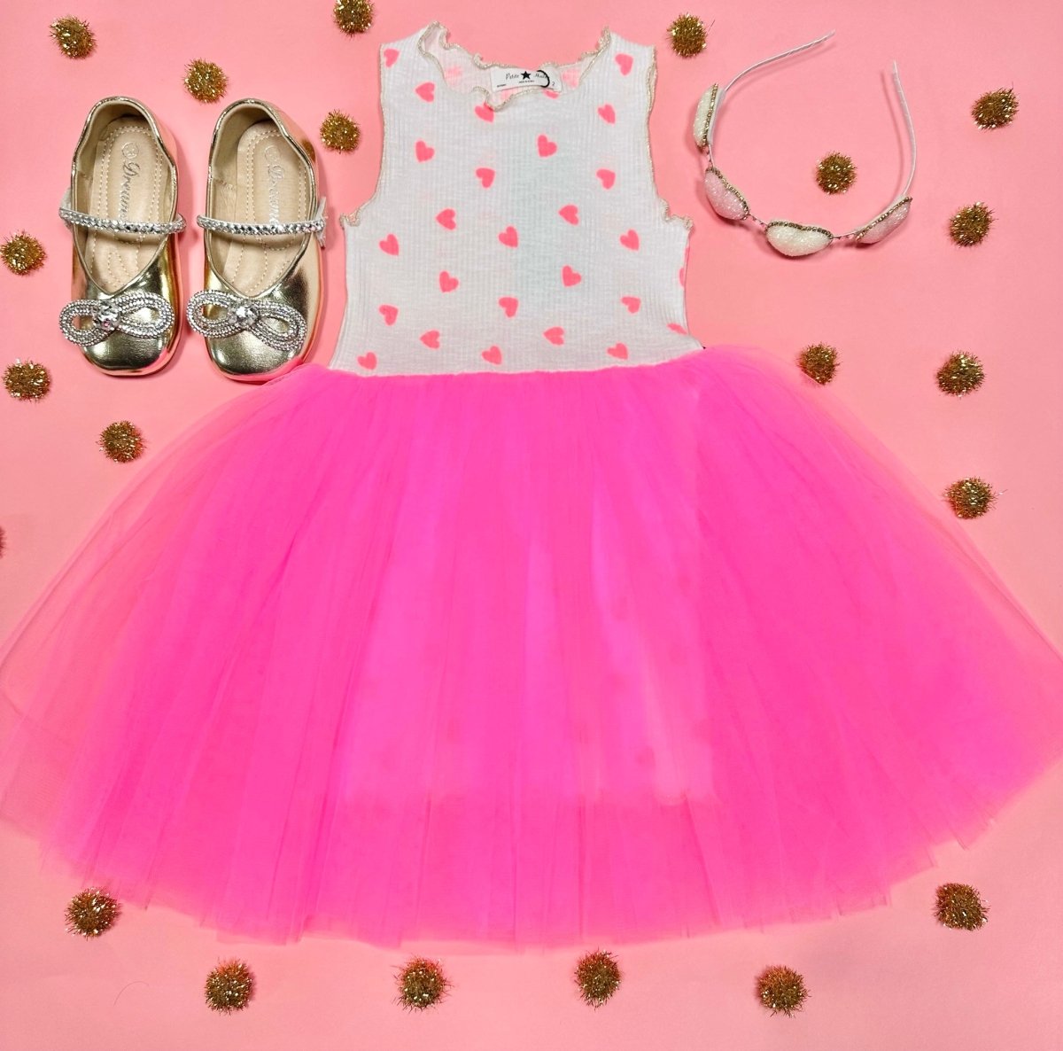 HEARTS TUTU DRESS - DRESSES