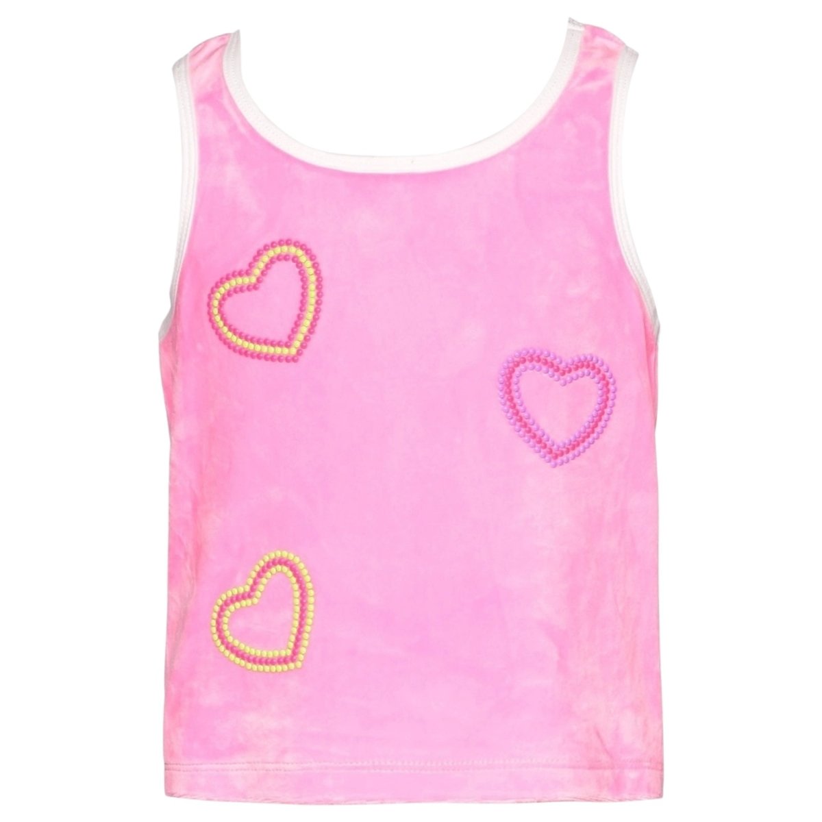 HEARTS VELOUR TANK TOP (PREORDER) - SARA SARA