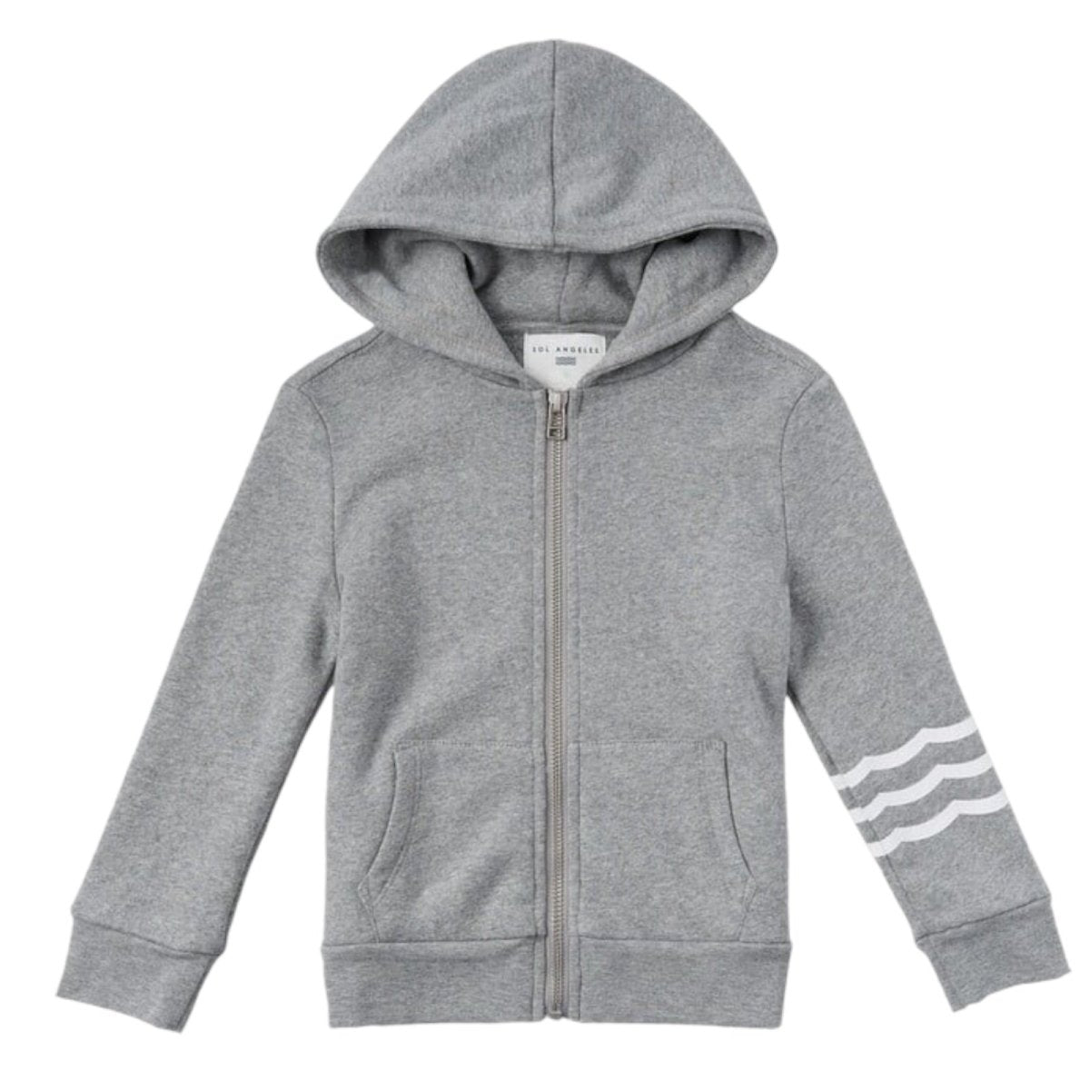 HEATHER WAVES ZIP UP HOODIE - HOODIES