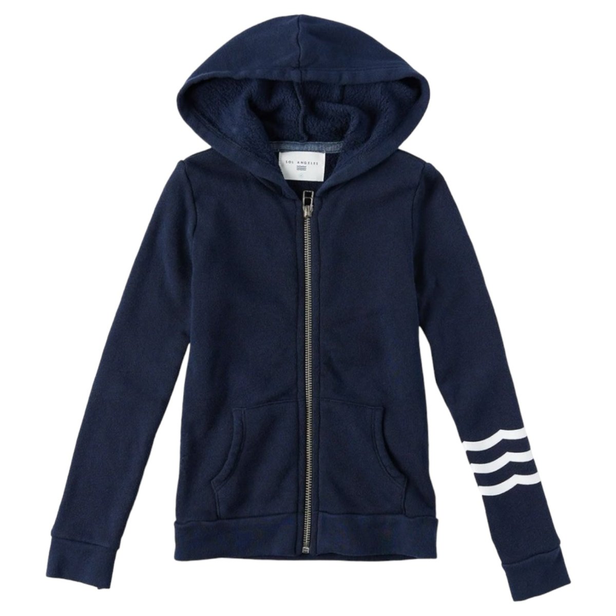 INDIGO WAVES ZIP UP HOODIE (PREORDER) - SOL ANGELES KIDS